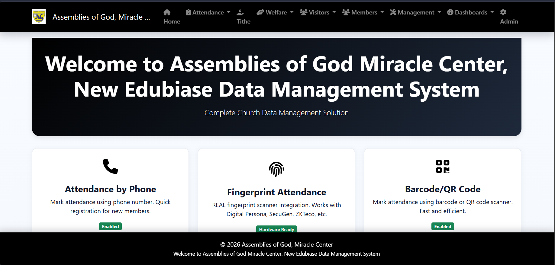 Church Data Management System