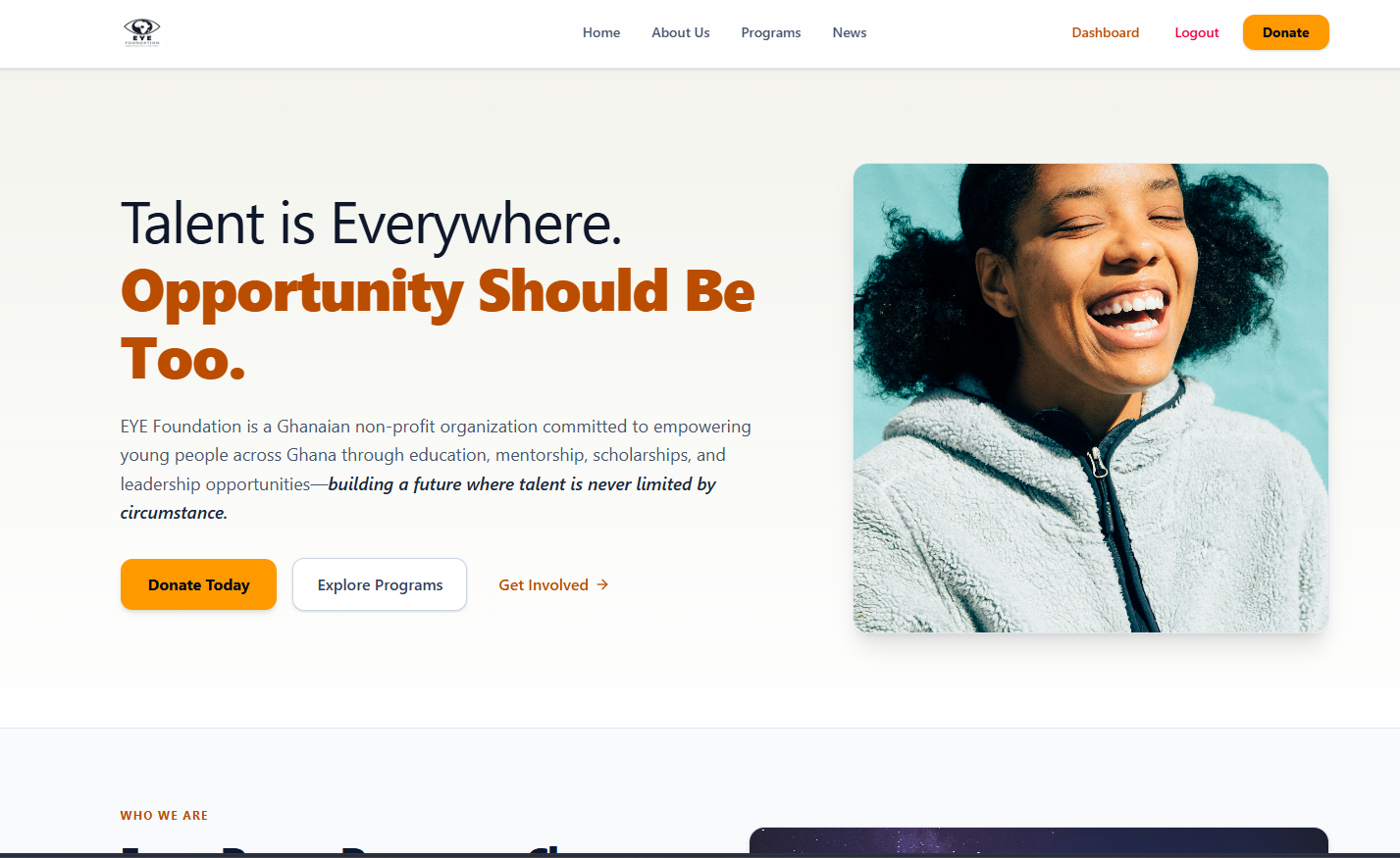 EYE Foundation - Youth Empowerment Platform